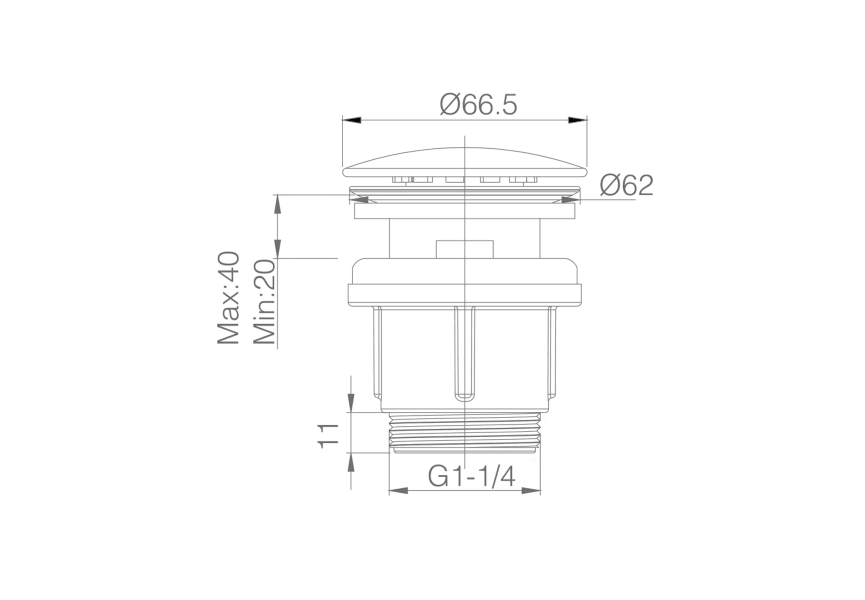 Bonde click-clack en laiton Imex croquis 11