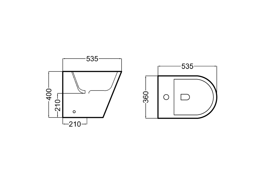 Bruntec Lisboa matt bidet croquis 2