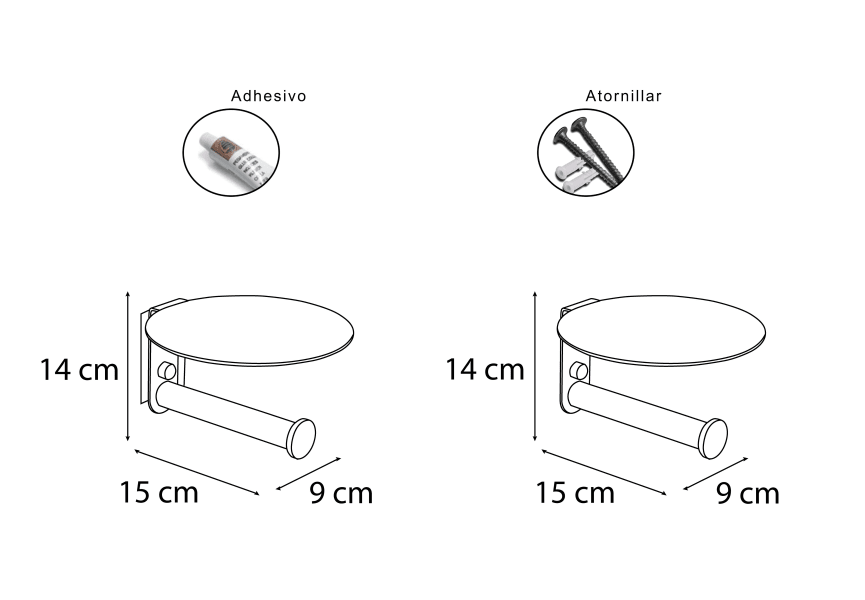 Porte-rouleau Mediterranea de baño Bali croquis 1