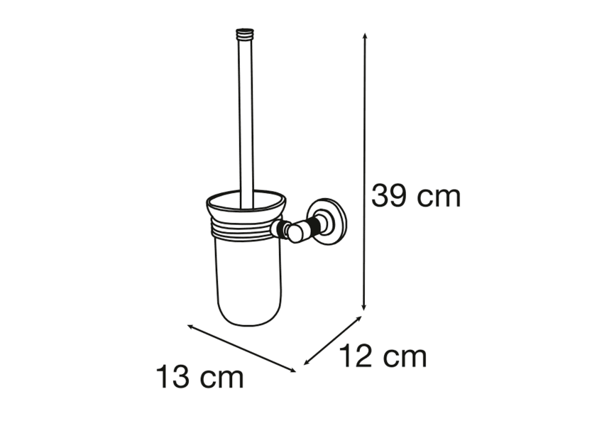 Porte-brosse de toilette Paula Mediterranea de baño croquis 1