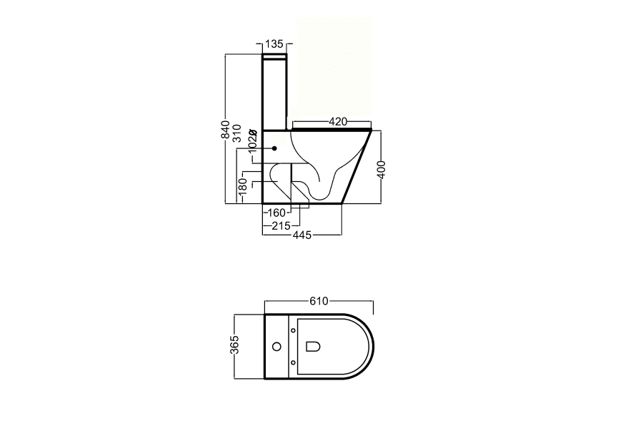 Bruntec Lisboa Matt Toilet croquis 3