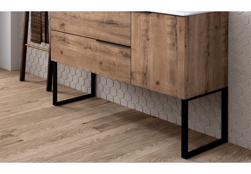 Meuble de salle de bains avec comptoir Solid Surface Coban Bruntec détail 2