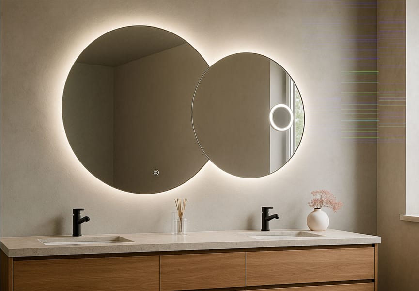 Miroir de salle de bain avec éclairage LED Solaris Bruntec principal 0