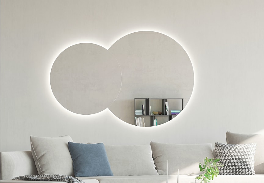 Miroir de salle de bain avec éclairage LED Solaris Bruntec principal 1