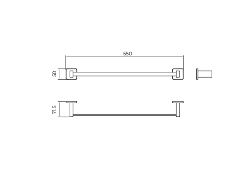 Barre porte-serviettes Technic Medimex croquis 5