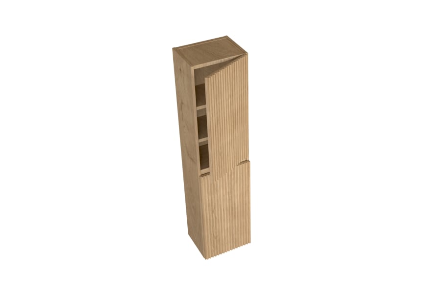 Colonne Alpes 5 Bruntec, rainurée en bois massif détail 2