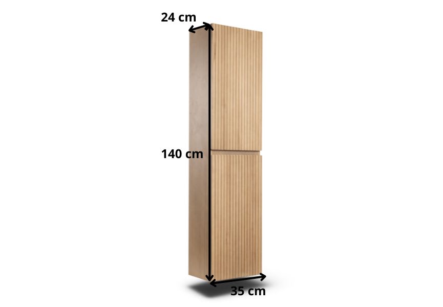 Colonne de salle de bains rainurée en bois massif Alpes 5 Bruntec croquis 10