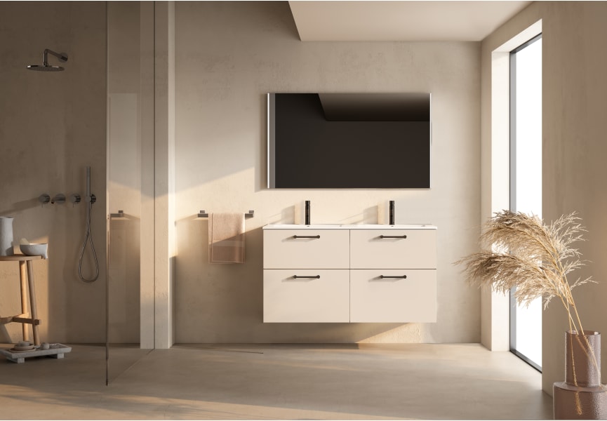 Ensemble de meubles de salle de bains supendu avec lavabo Flat Verso Visobath principal 6