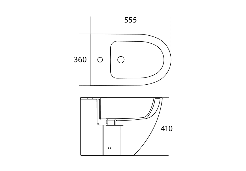 Pack toilette + bidet Roundy Bruntec croquis 10