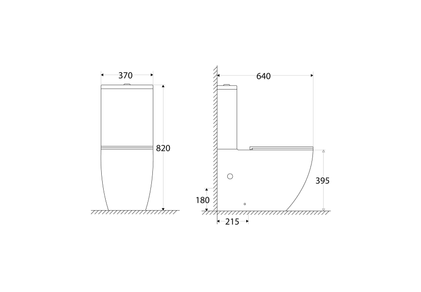 Pack toilette + bidet Roundy Bruntec croquis 9