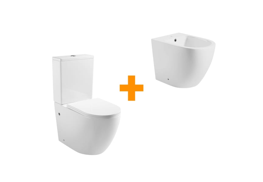 Pack toilette + bidet Roundy Bruntec principal 0