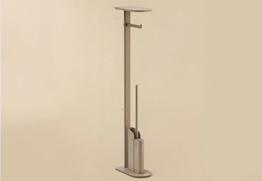 Cosmic Combi Flat porte-balai de toilette avec porte-rouleau principal 2