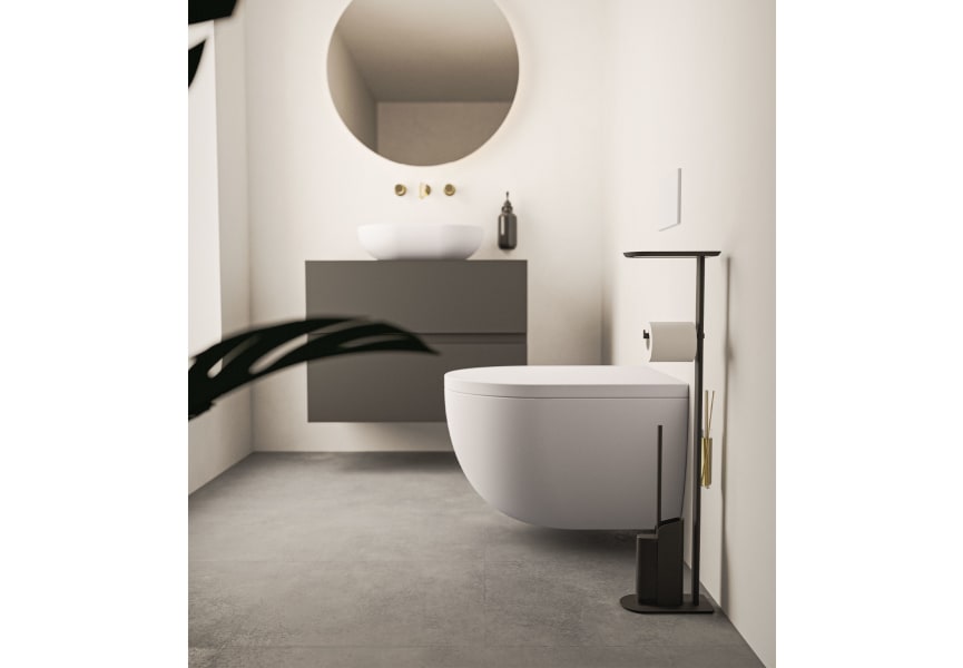 Cosmic Combi Flat porte-balai de toilette avec porte-rouleau environnement 6