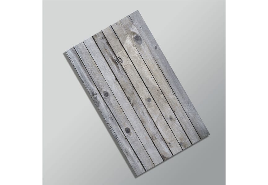 Receveurs de douche en résine décorés Design 3D Bois Rustique Bruntec principal 0