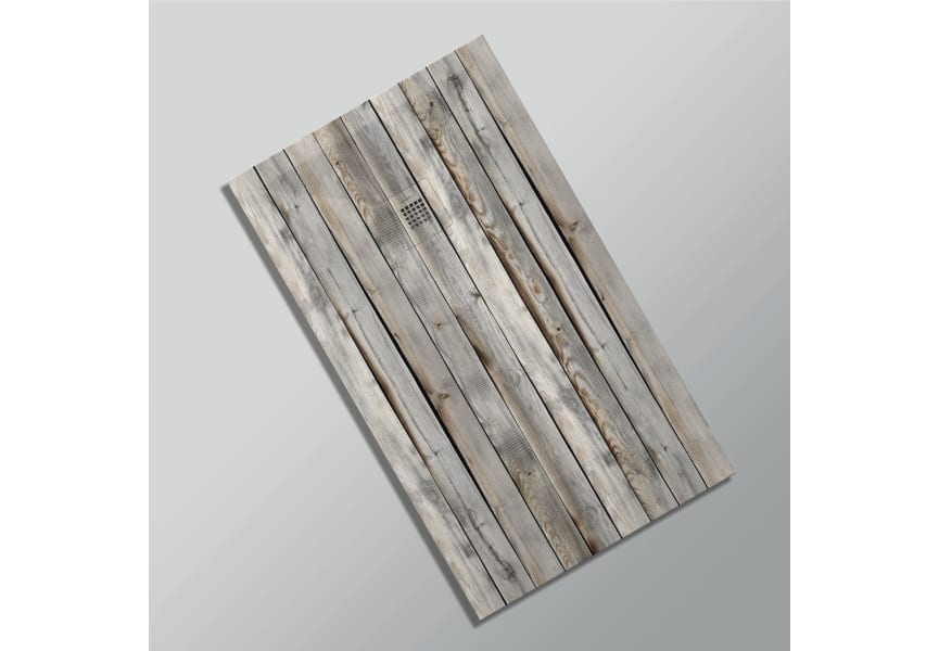 Receveurs de douche en résine décorés Design 3D Bois Rustique Bruntec option 19