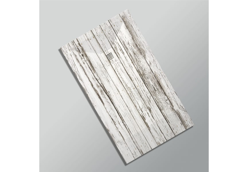 Receveurs de douche en résine décorés Design 3D Bois Rustique Bruntec option 21