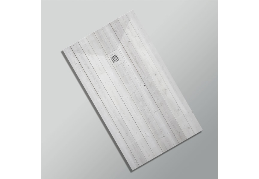 Receveurs de douche en résine décorés Design 3D Bois Rustique Bruntec option 26