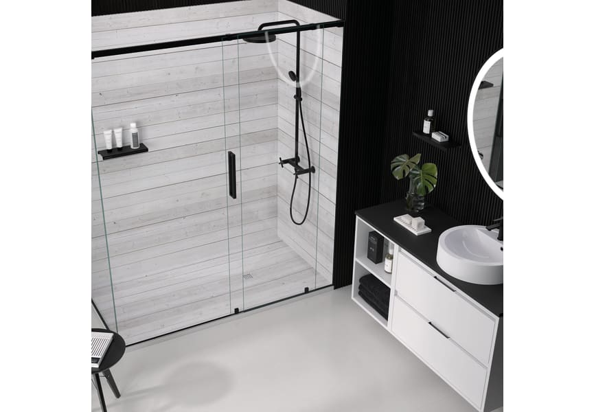 Receveurs de douche en résine décorés Design 3D Bois Rustique Bruntec environnement 4