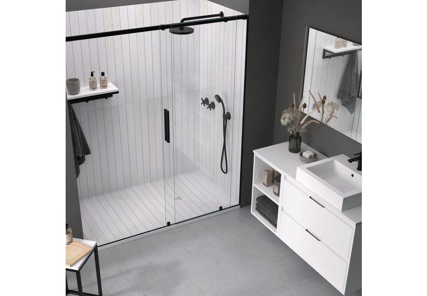 Receveurs de douche en résine décorés Design 3D Bois Rustique Bruntec environnement 5