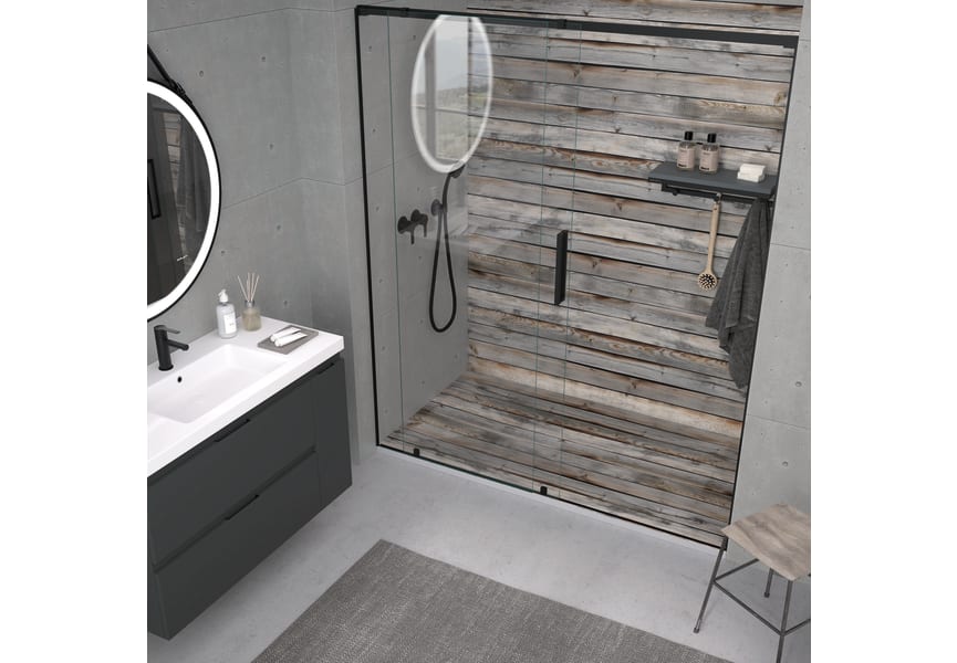 Receveurs de douche en résine décorés Design 3D Madera Rústica Bruntec environnement 9