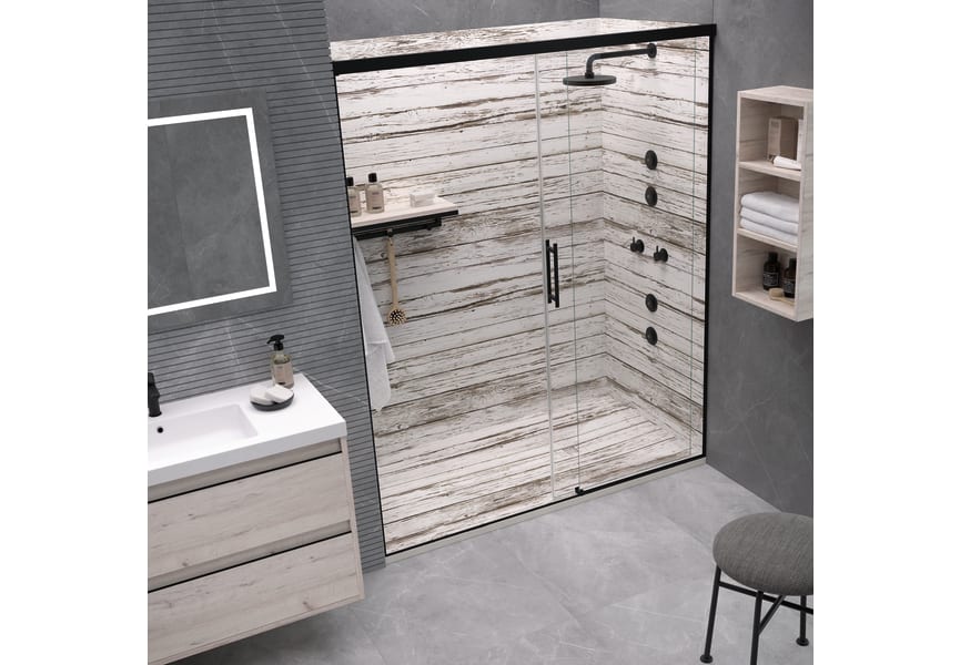 Receveurs de douche en résine décorés Design 3D Madera Rústica Bruntec environnement 14