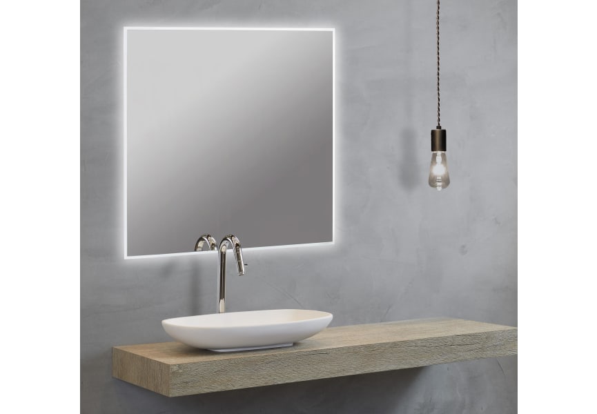 Miroir de salle de bains avec l'éclairage LED Lisa Bruntec principal 1