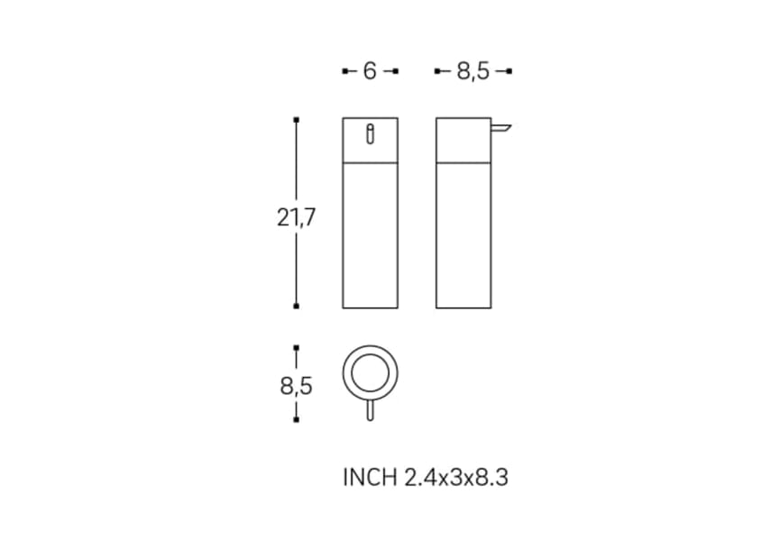 Distributeur de savon Micra Cosmic croquis 3