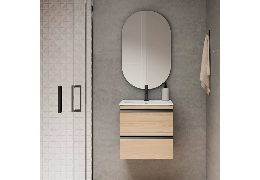 Ensemble meuble de salle de bains à faible profondeur 40 cm Lagos Visobath principal 1