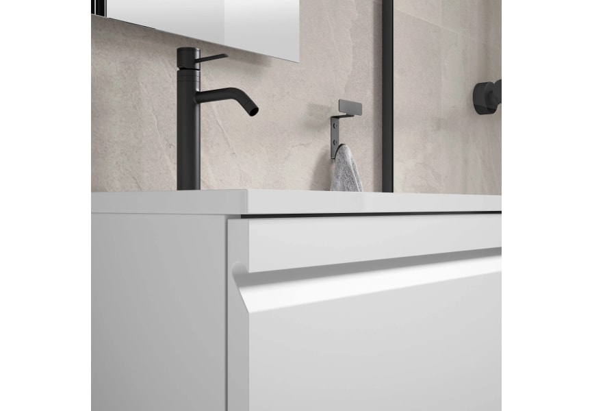 Ensemble meuble de salle de bains à faible profondeur 40 cm Lagos Visobath détail 3