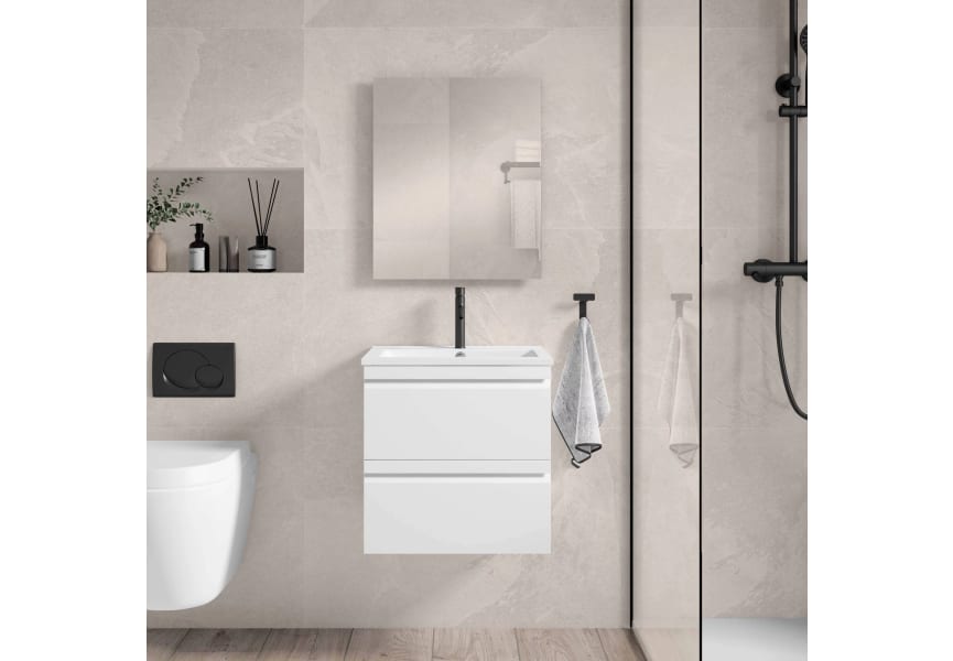 Ensemble meuble de salle de bains à faible profondeur 40 cm Lagos Visobath principal 0