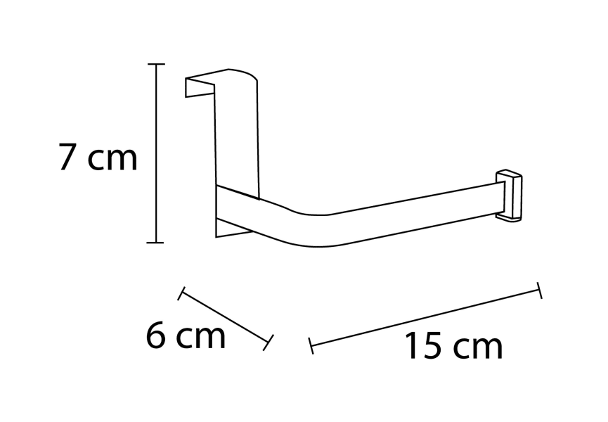 Porte-rouleau de papier pour armoire 501 Bruntec croquis 1