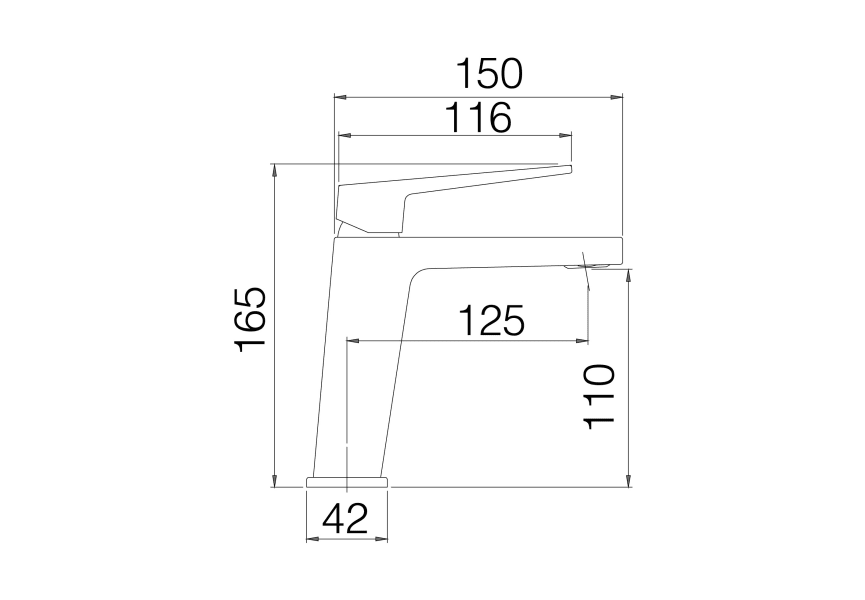 Mitigeur de lavabo Art Imex croquis 8