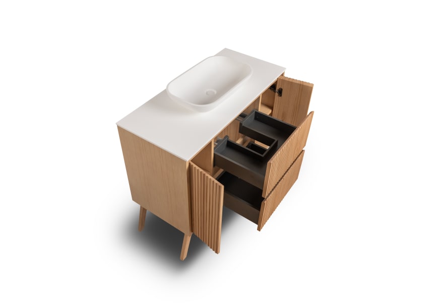 Meuble de salle de bains avec plan de toilette Alpes 13 Bruntec détail 4