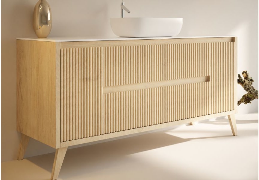Meuble de salle de bains avec plan de toilette Alpes 13 Bruntec détail 3