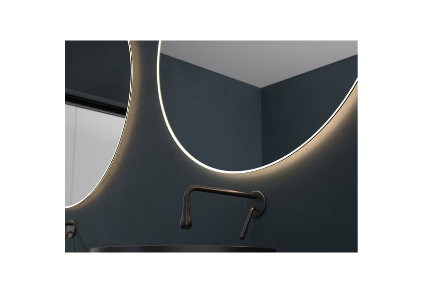 Miroir de salle de bains avec éclairage LED Caledonia Eurobath détail 3