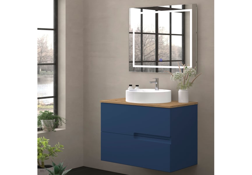 Meuble de salle de bains avec plan de toilette en bois Lia Bruntec Couleurs principal 7