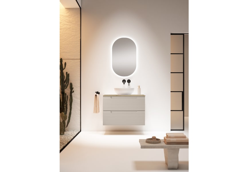 Meuble de salle de bains avec plan de toilette hydrofuge Chêne Costa Kyoto Visobath principal 8