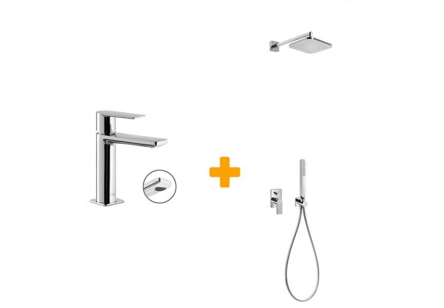 Loft Tres robinetterie de lavabo + ensemble de douche encastrée principal 0
