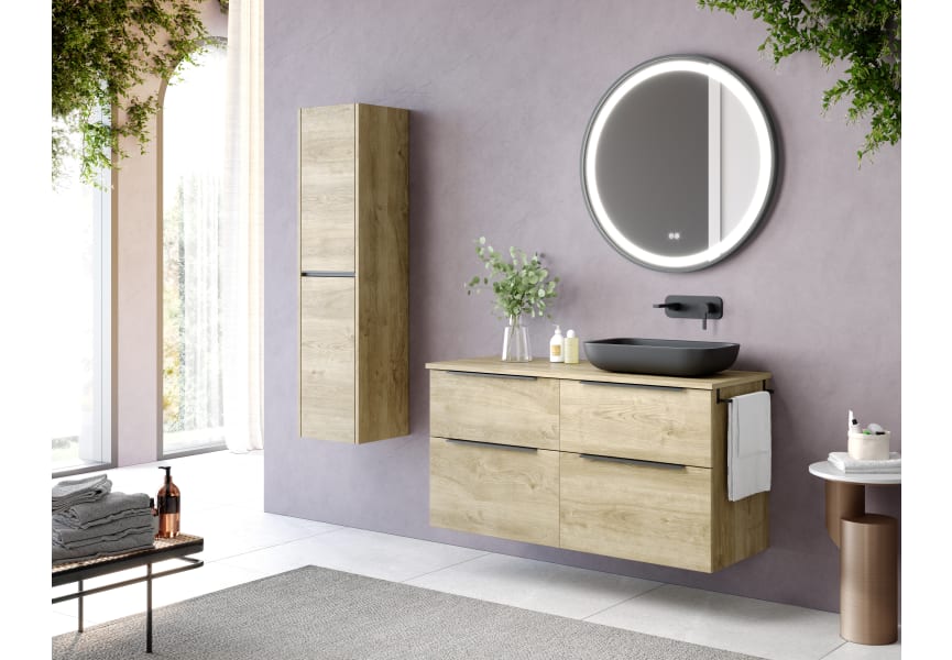 Meuble de salle de bains avec plan de toilette en bois Galsaky Coycama principal 0