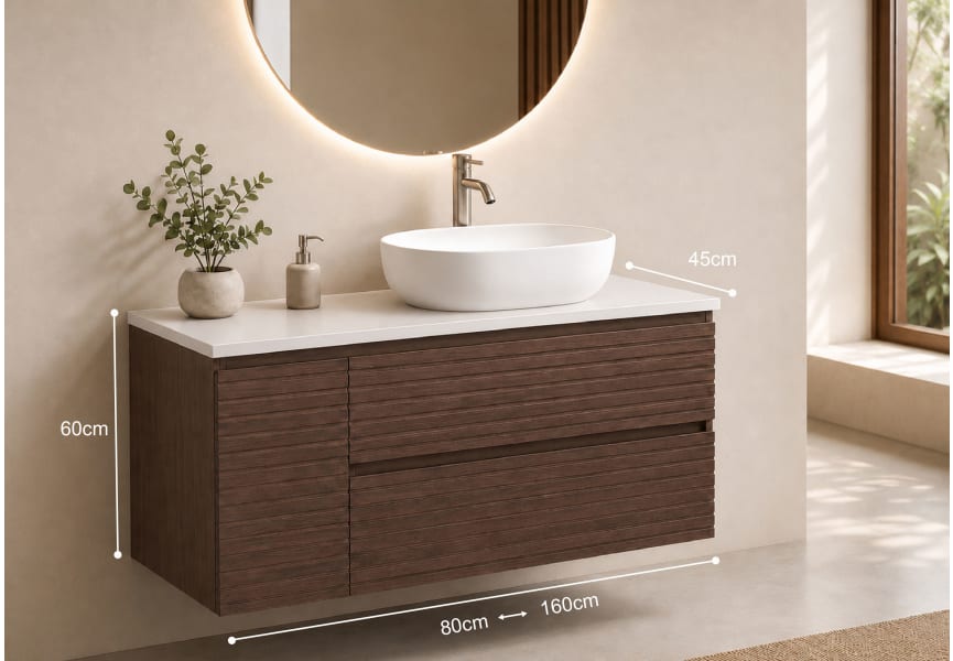 Meuble de salle de bains Alpes 21 Bruntec avec plan de toilette Solid Surface blanc croquis 9
