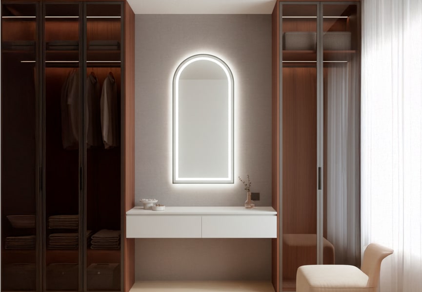 Miroir de salle de bain avec éclairage LED Camelot Bruntec principal 1