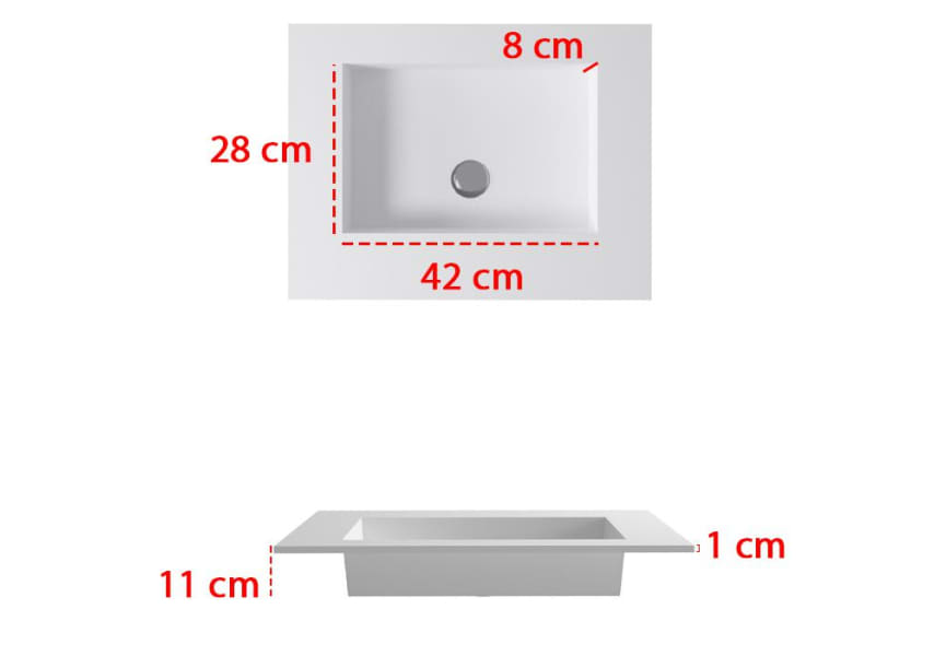 Lavabo suspendu Bruntec Berlin croquis 3