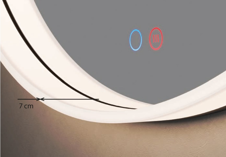 Miroir de salle de bains avec l'éclairage LED Bari Ledimex détail 4