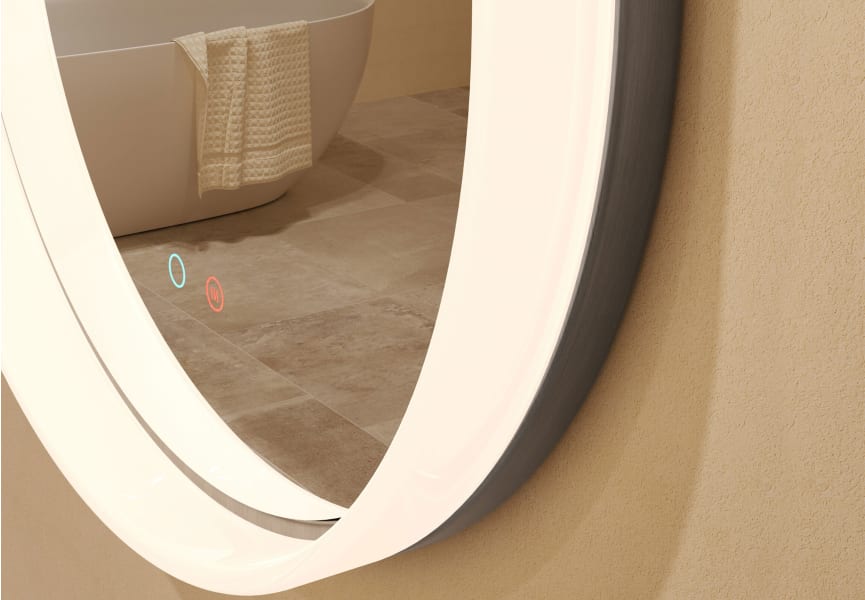 Miroir de salle de bains avec l'éclairage LED Bari Ledimex détail 2