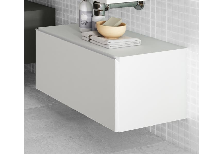 Ensemble de meubles de salle de bains avec lavabo Solid et meuble à tiroirs Nomad Visobath détail 3