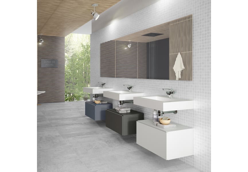 Ensemble de meubles de salle de bains avec lavabo Solid et meuble à tiroirs Nomad Visobath environnement 7