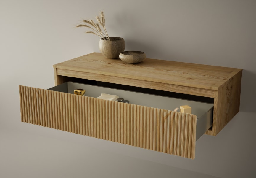 Commode en bois Alpes Bruntec détail 2