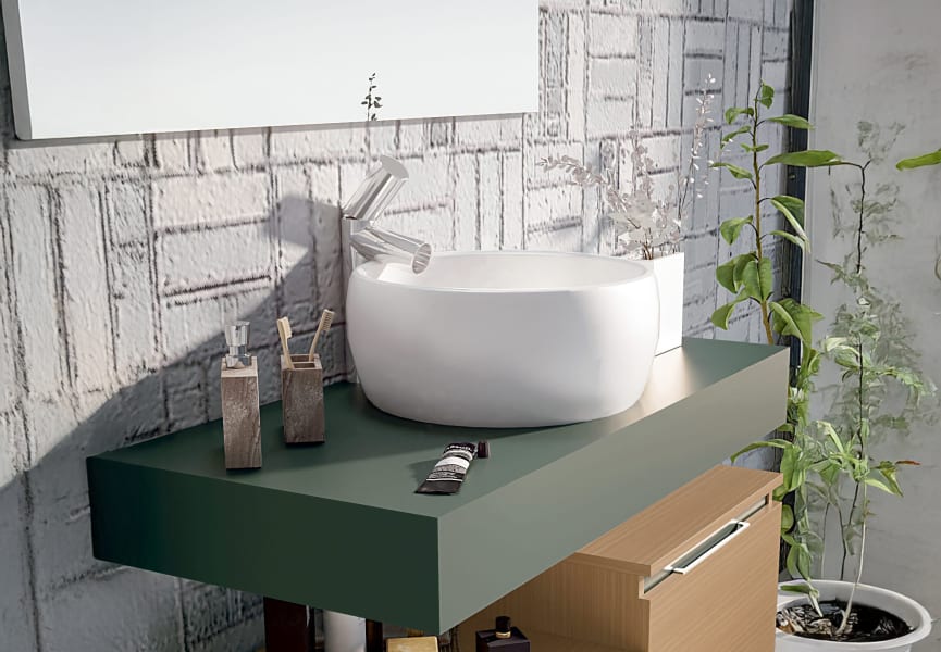 Plan de toilette en bois de Campoaras détail 1