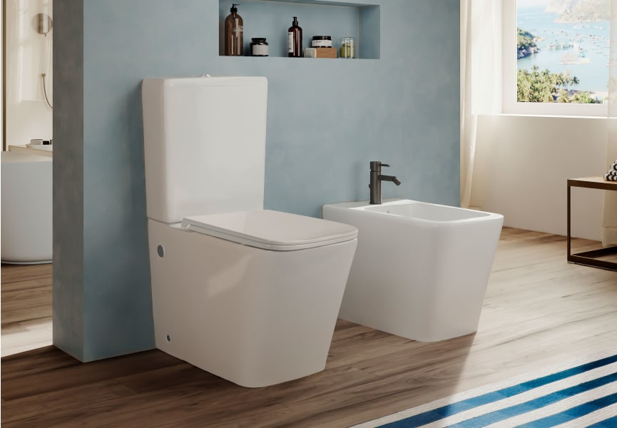 Pack WC + bidet Square Bruntec principal 0