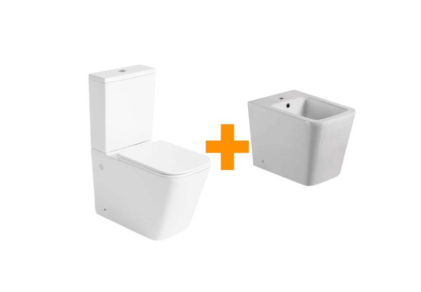 Pack WC + bidet Square Bruntec principal 1
